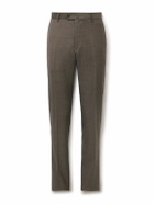 Caruso - Slim-Fit Wool-Twill Suit Trousers - Brown