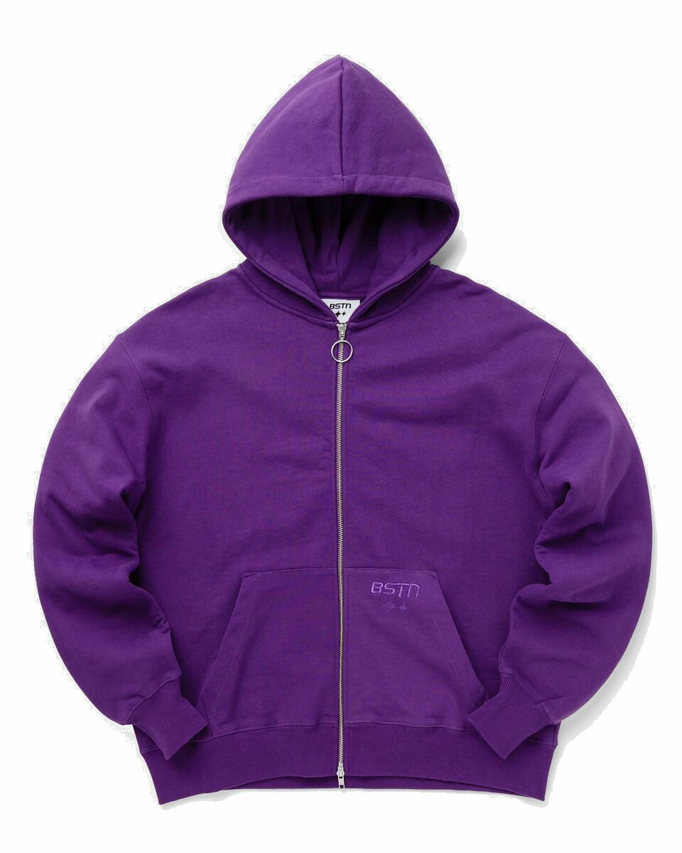 Photo: Bstn Brand Oversized Heavyweight Zip Hoody Purple - Mens - Hoodies/Zippers