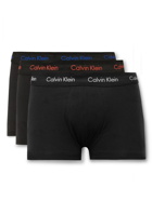 Calvin Klein Underwear - Three-Pack Stretch Cotton-Blend Boxer Briefs - Black