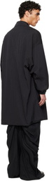 FUMITO GANRYU Black Long Coach Coat