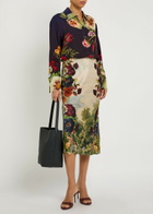 Alice + Olivia Finley Floral-print Satin Shirt Multicoloured 1