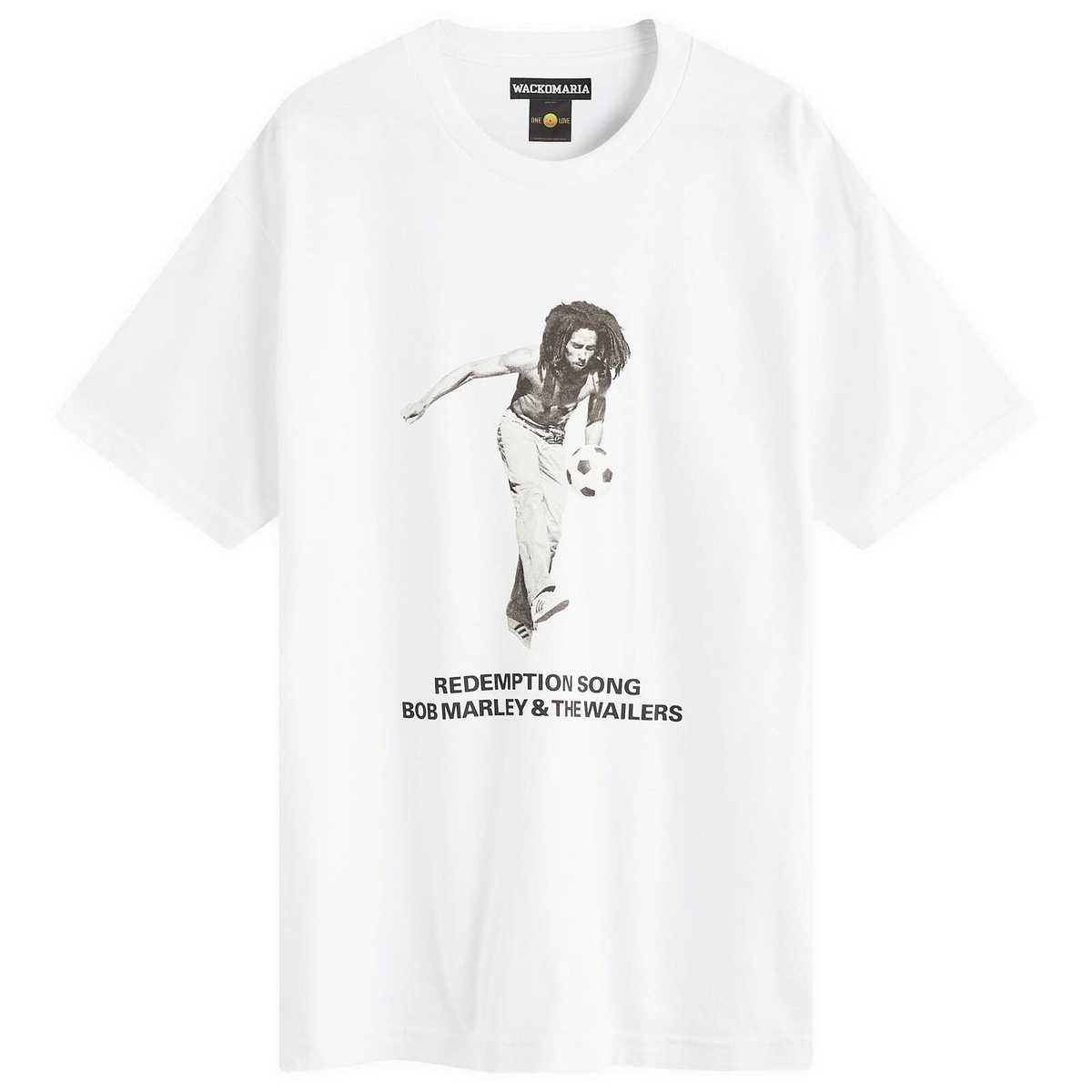 Wacko Maria Men's x Bob Marley Type-4 T-Shirt in White Wacko