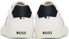 BOSS White Cupsole Lace-Up Sneakers