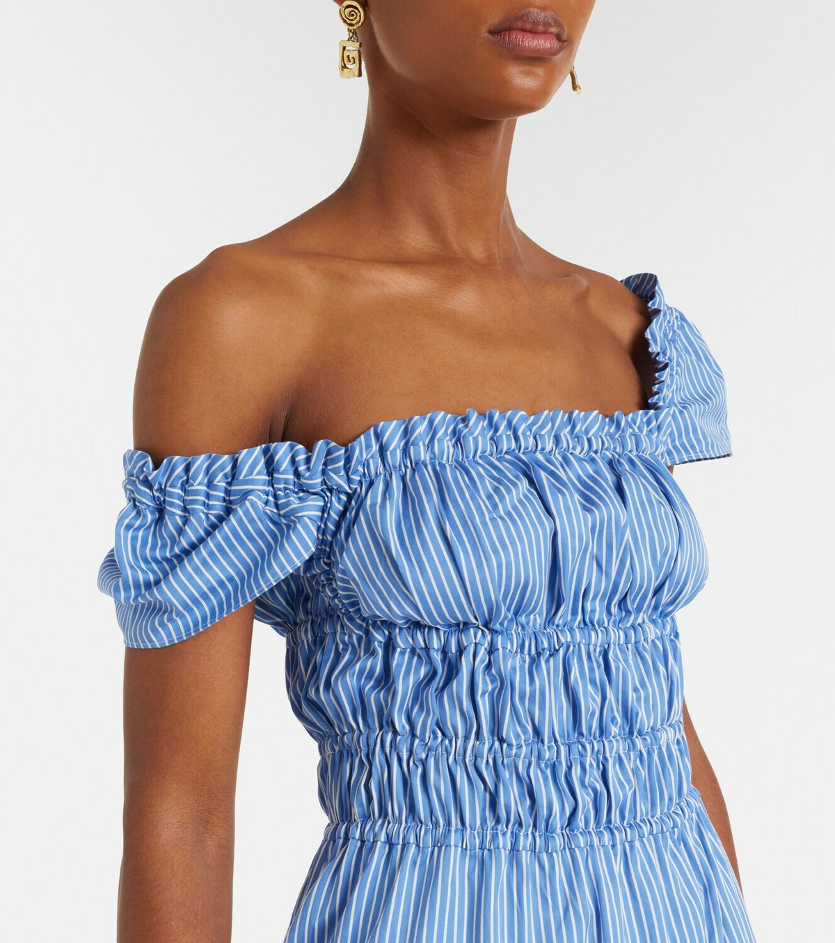 Altuzarra Striped cotton midi dress
