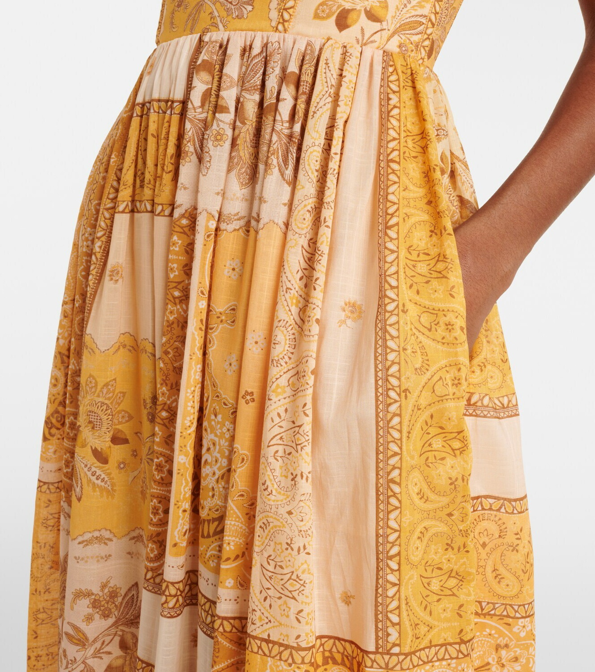 Zimmermann Lucky shirred cotton corset dress