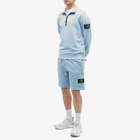 Stone Island Men's Garment Dyed Half Zip Sweat in Sky Blue