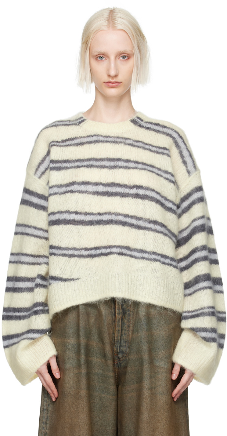 Acne Studios Yellow & Blue Striped Sweater Acne Studios