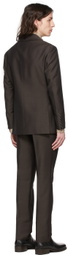 Ring Jacket Brown Mohair Suit