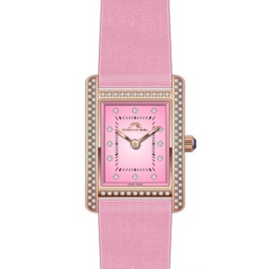 Porsamo Bleu Karolina Quartz Diamond Pink Dial Ladies Watch 1085DKAL