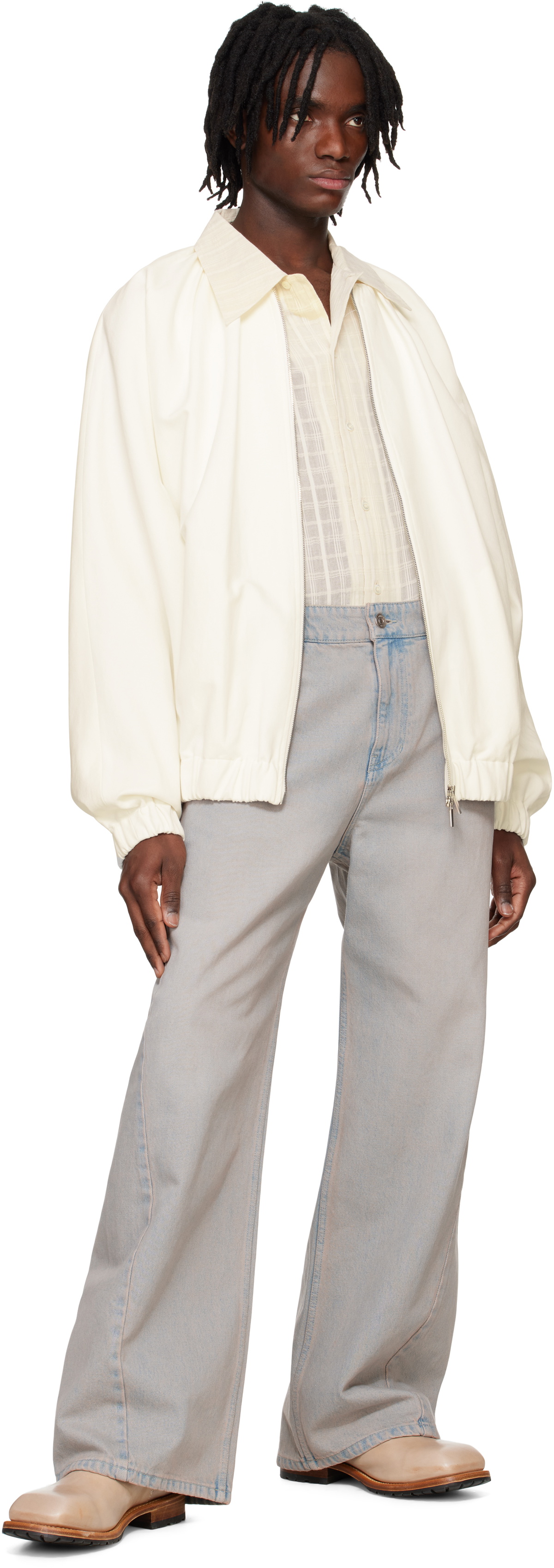 System Off-White Shirring Bomber Jacket