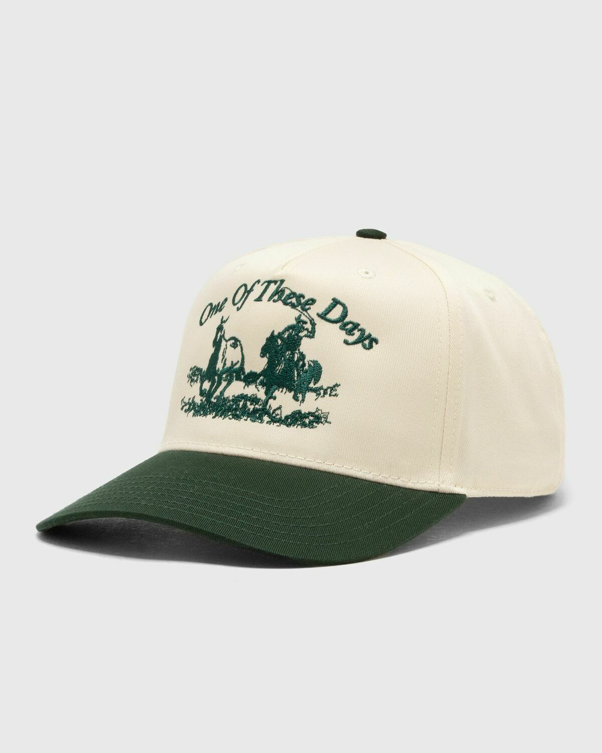 One of these Days JUST FOR A MOMENT 5 PANAL HAT green/white Mens Cap