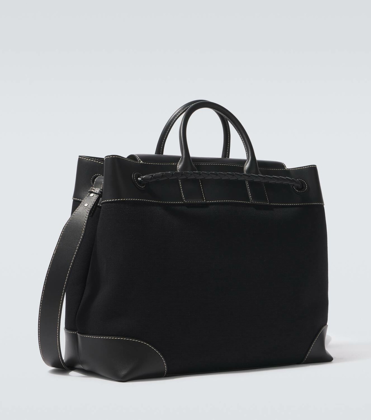 Bottega Veneta Andiamo Voyager leather-trimmed tote bag Bottega Veneta