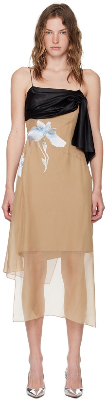 Photo: Givenchy Beige Asymmetric Midi Dress