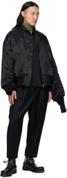 FUMITO GANRYU Black Graffiti MA-1 Bomber Jacket