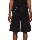 Diesel Black Denim D-Bron Shorts