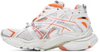Balenciaga Orange & Off-White Runner Sneakers