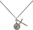 Emanuele Bicocchi Silver Coin & Cross Necklace