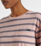 Prada Striped cotton jersey top