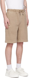 BOSS Beige Embroidered Shorts