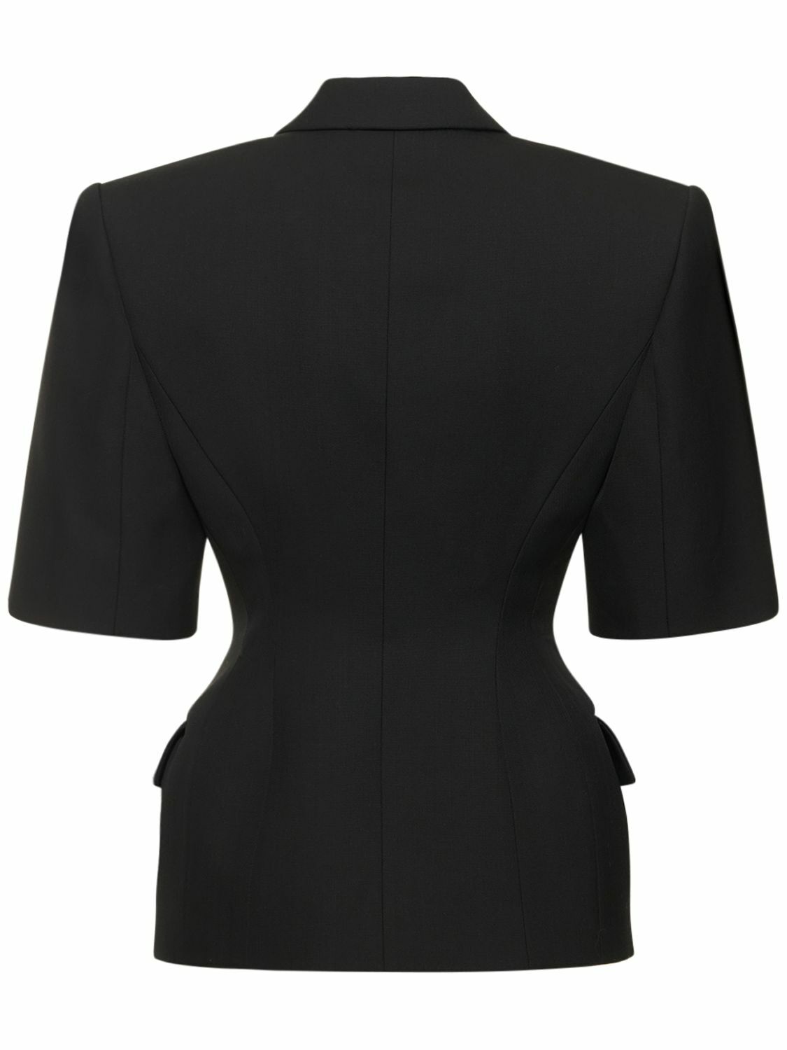 コート ALEXANDRE VAUTHIER Black wool blend coat (233COA1952 BLACK) Double breasted wool blend long coat - Alexandre Vauthier