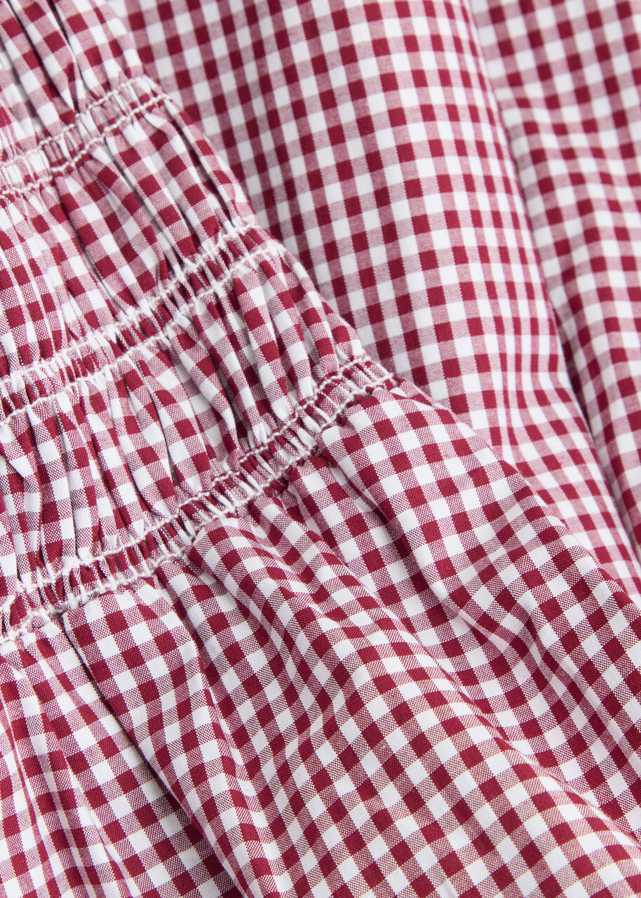 Faithfull The Brand Eudora Gingham Stretch-cotton Midi Dress Red Faithfull The Brand Faithfull The Brand Eudora Gingham Stretch-cotton Midi Dress Red Faithfull The Brand