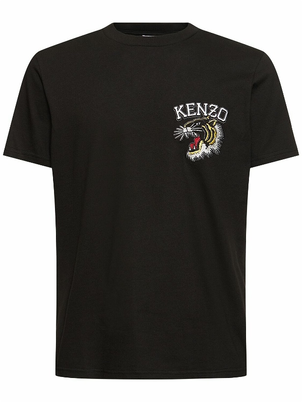 Photo: KENZO PARIS - Tiger Embroidery Cotton Jersey T-shirt