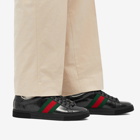 Gucci Men's Ace Crystal Monogram Sneakers in Black