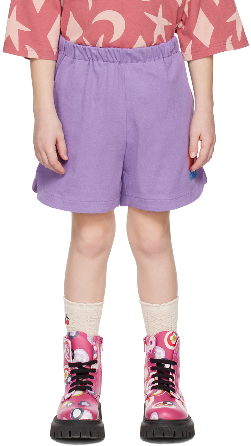 Jellymallow Kids Purple 'Orange' Shorts