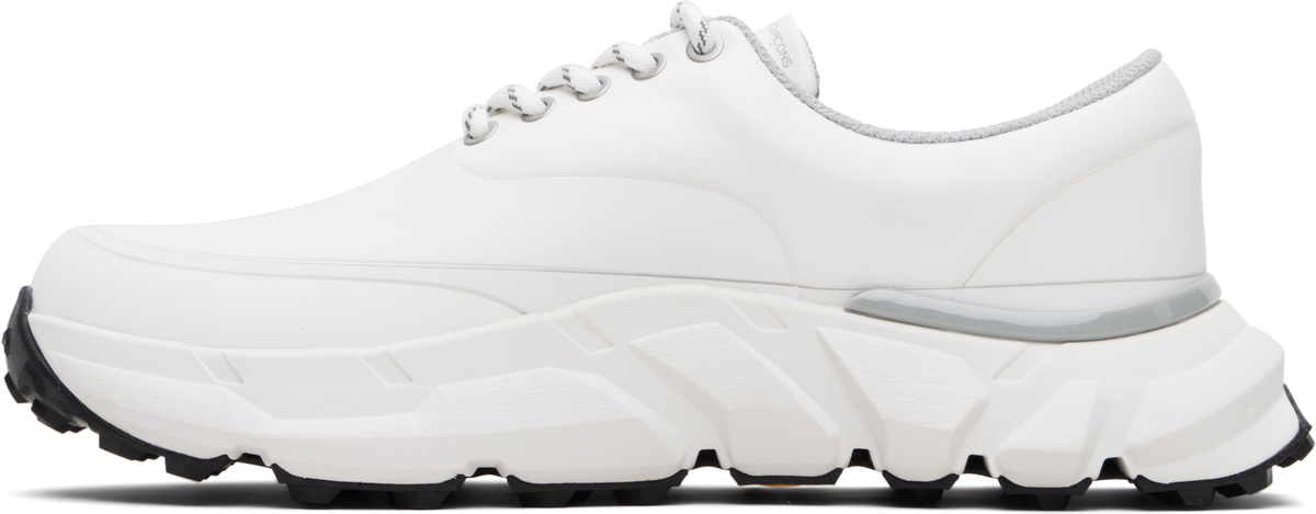 Comme des Garçons Homme White Synthetic Leather Low Top Sneakers