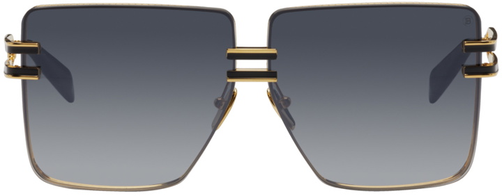 Photo: Balmain Gold & Black Gendarme Sunglasses