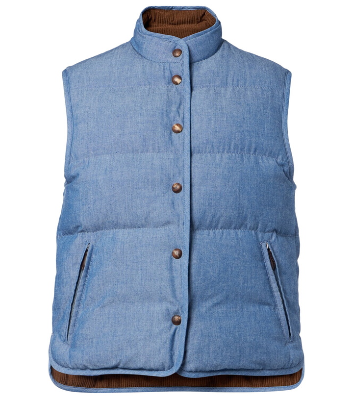 Photo: Loro Piana Kris cotton chambray puffer jacket