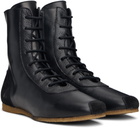 Stefan Cooke Black Slash Heel Boxer Sneakers