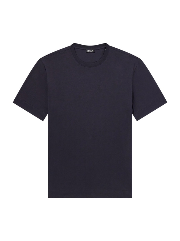 Photo: Zegna - Cotton-Jersey T-Shirt - Blue
