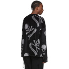 mastermind WORLD Black Velour Skull T-Shirt