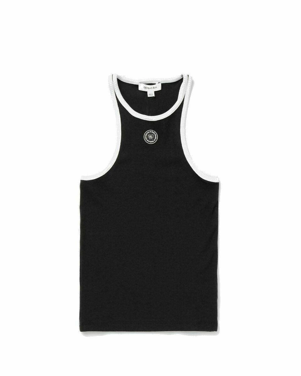 Photo: Sporty & Rich Srhwc Ribbed Tank Black - Womens - Tops & Tanks