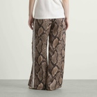 Adidas Women's Satin Wide Leg Track Pant in Linen/Magic Beige