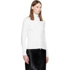Courrèges White Zipped Merino Wool Cardigan