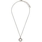 Saint Laurent Silver Lifebuoy Necklace