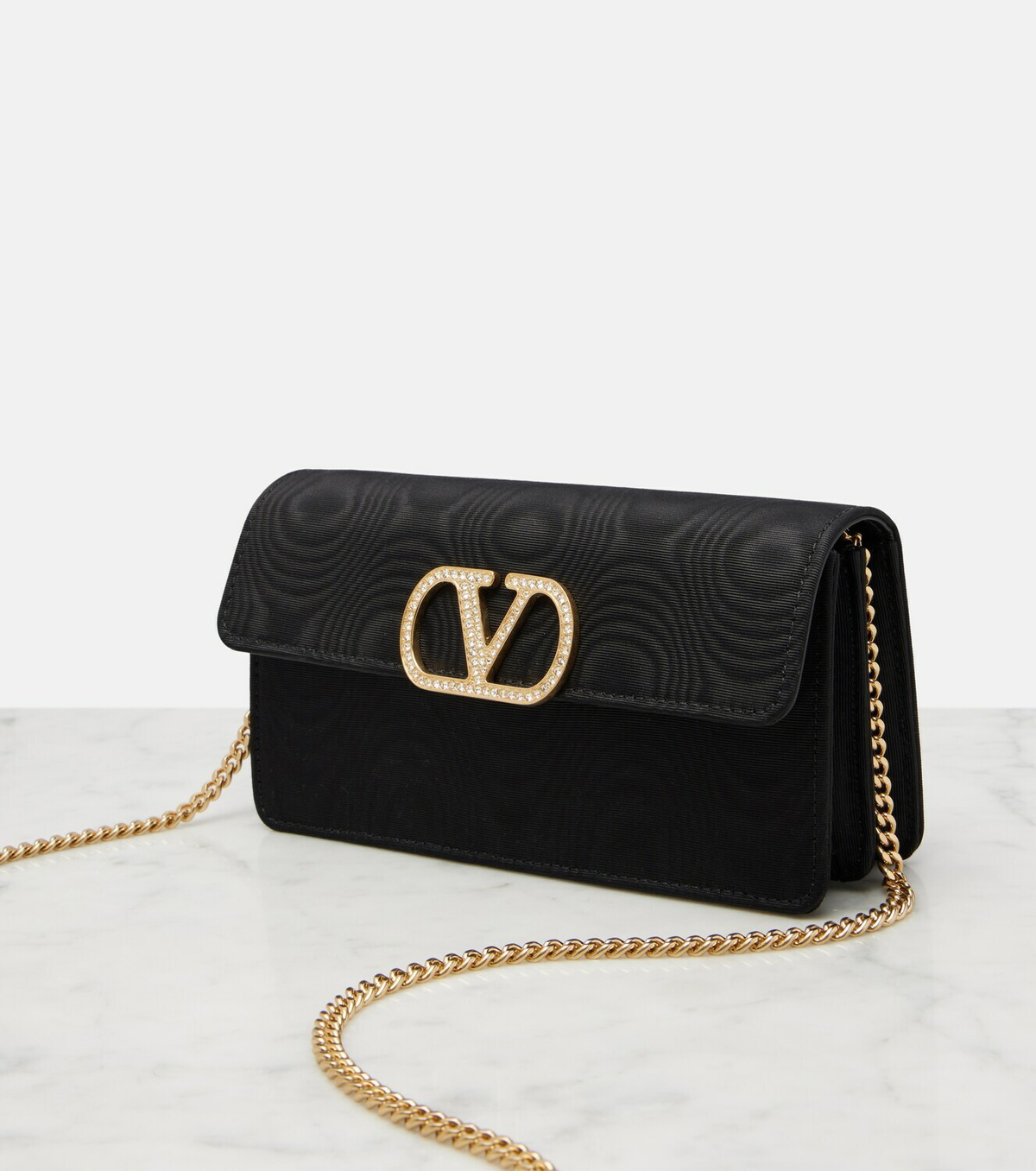 Valentino Garavani VLogo Mini moire clutch