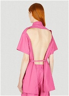 Backless Army Shirt in Pink