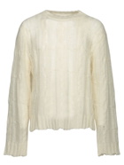 Séfr Gilberto Textured Knit White Sweater