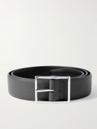 Anderson's - 3.5cm Reversible Full-Grain Leather Belt - Gray