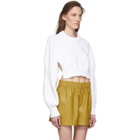 Tibi White Tube Yarn Open Back Sweater