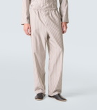 Zegna Striped silk, cotton, and cashmere pajamas