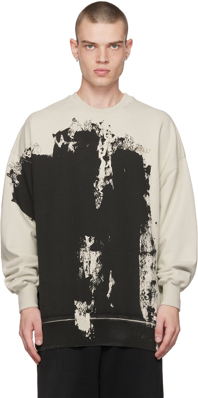 Photo: A-COLD-WALL* Off-White & Black Print Sweatshirt