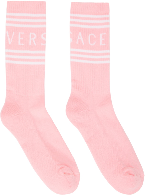 Photo: Versace Pink Athletic Socks