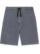 Officine Générale - Straight-Leg Garment-Dyed Lyocell-Blend Drawstring Shorts - Gray