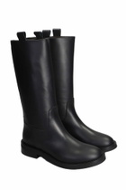Via Roma 15 Low Heels Ankle Boots In Black Leather