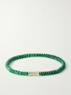 Luis Morais - 14-Karat Gold Malachite Beaded Bracelet