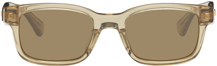 Photo: Bottega Veneta Brown Square Sunglasses